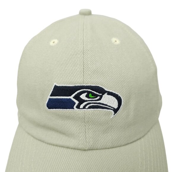 NFL Seattle Seahawks Football Adjustable Size Strapback Cap Baseball Hat Khaki - Picture 7 of 13